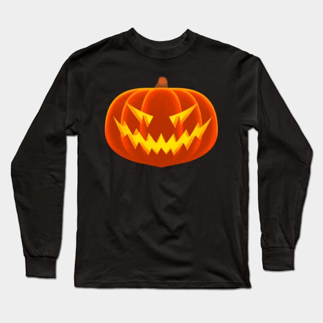 Spooky Pumpkin Long Sleeve T-Shirt by tommartinart